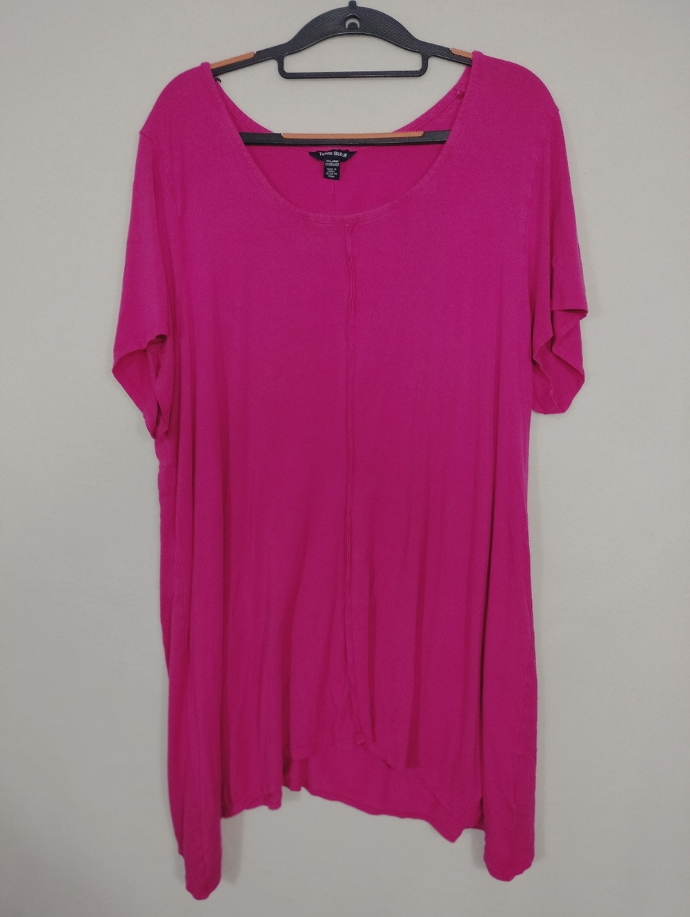 Terre Bleue Hot Pink Scoop-Neck Tunic